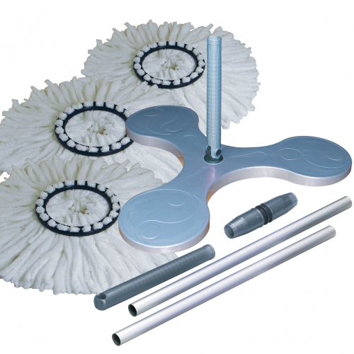 TM-2240 三圓盤旋轉拖把(三布大板拖)