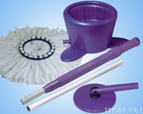 TM-7282(紫) 手壓旋轉拖把及簡易脫水機