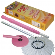 TM-2282(粉) 雙截桿手壓旋轉拖把(彩盒裝)