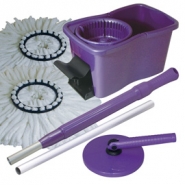 TM-8888(紫)  手壓及腳踏雙動力旋轉拖把組